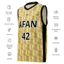 Charger l'image dans la galerie, Afan gold bricks black alternate fanatik basketball jersey