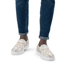 Charger l'image dans la galerie, Afan gold marble men’s slip-on shoes