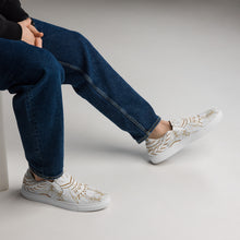 Charger l'image dans la galerie, Afan gold marble men’s slip-on shoes