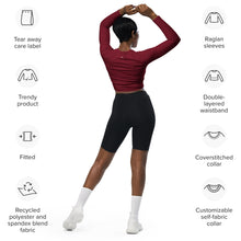 Charger l'image dans la galerie, Afan burgundy crop top
