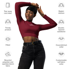 Charger l'image dans la galerie, Afan burgundy crop top
