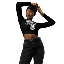 Charger l'image dans la galerie, Afan black bandana skull crop top
