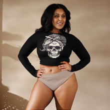 Charger l'image dans la galerie, Afan black bandana skull crop top
