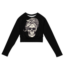 Charger l'image dans la galerie, Afan black bandana skull crop top
