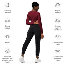 Charger l'image dans la galerie, Afan burgundy crop top
