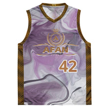 Charger l'image dans la galerie, Afan purple marble basketball jersey
