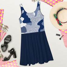 Charger l'image dans la galerie, Afan blue camo skater dress
