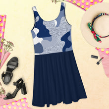Charger l'image dans la galerie, Afan blue camo skater dress
