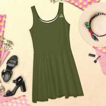 Charger l'image dans la galerie, Afan army green skater dress
