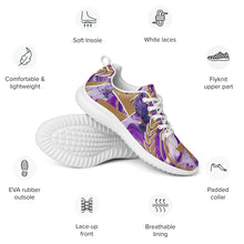 Charger l'image dans la galerie, Afan abstrait purple royalty men’s athletik shoes
