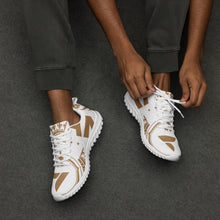Charger l'image dans la galerie, Afan white &amp; gold royalty men’s athletik shoes
