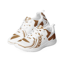 Charger l'image dans la galerie, Afan white &amp; gold royalty men’s athletik shoes
