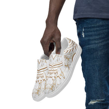 Charger l'image dans la galerie, Afan gold marble men’s slip-on shoes
